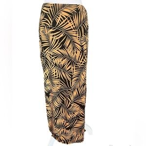 DT Collection Printed Skirt Black/tan Size XL Side Slit
